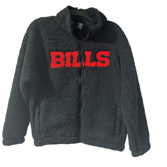 NFL BUFFALO BILLS unisex Sherpa warm zip up team apparel logo jacket NWT - Picture 4 of 7
